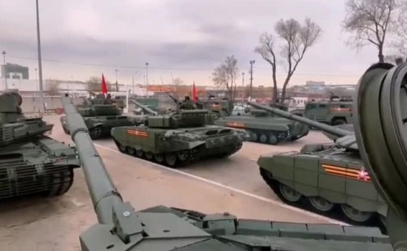 Military Hardware Prepares for Victory Day Rehearsal in Moscow