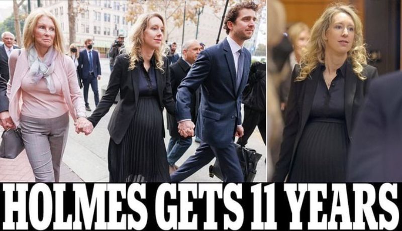 Elizabeth Holmes Sentenced to 11 Years in Federal Prison for Fraudulently Building her Blood-testing Startup Theranos Into a $9 Billion Company that Collapsed in Scandal