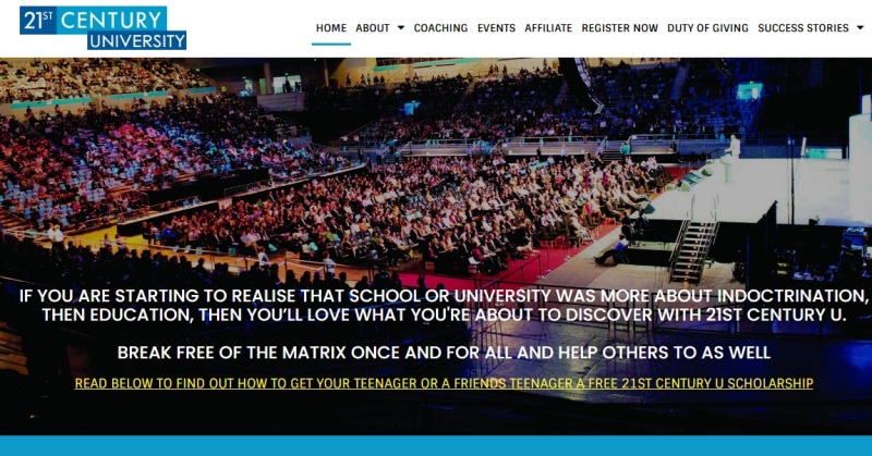 If You are Starting to Realise That School or University Was More About Indoctrination, Than Education, Then You’ll Love What You’re About to Discover With 21st Century U