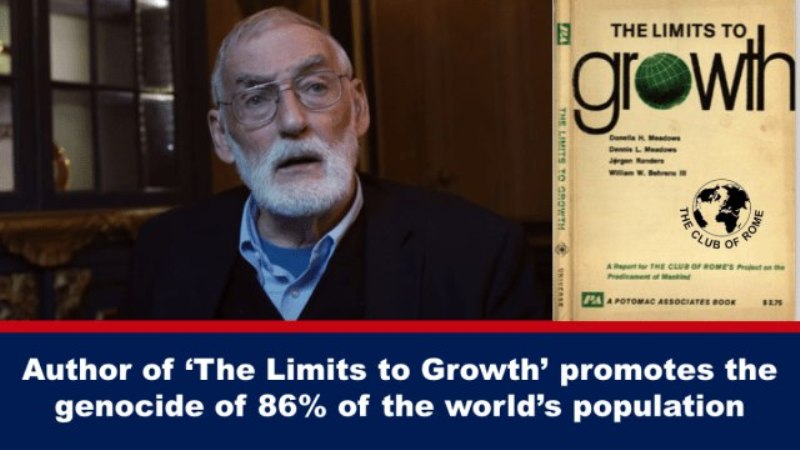 Author of ‘The Limits to Growth’ Promotes the Genocide of 86% of the World’s Population