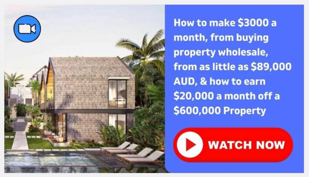 Register for Zoom Webinar on How to Make $200,000 to $800,000 Net Passive Cashflow If You Have $1 Million to $4 Million in Equity, or For Less Than $100k Buy Property Generating $3000 Per Month