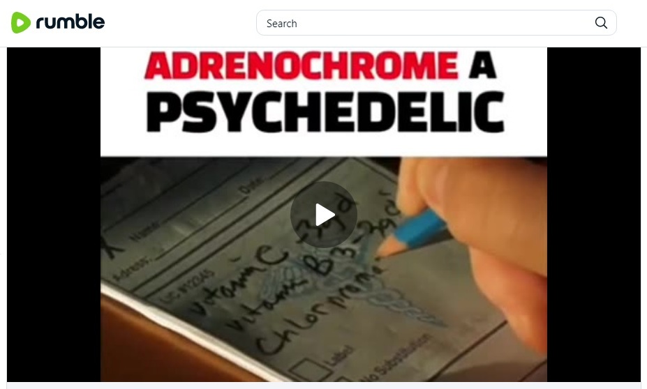 Adrenochrome A Psychedelic Drug Extracted From The Brain Pineal Gland Area