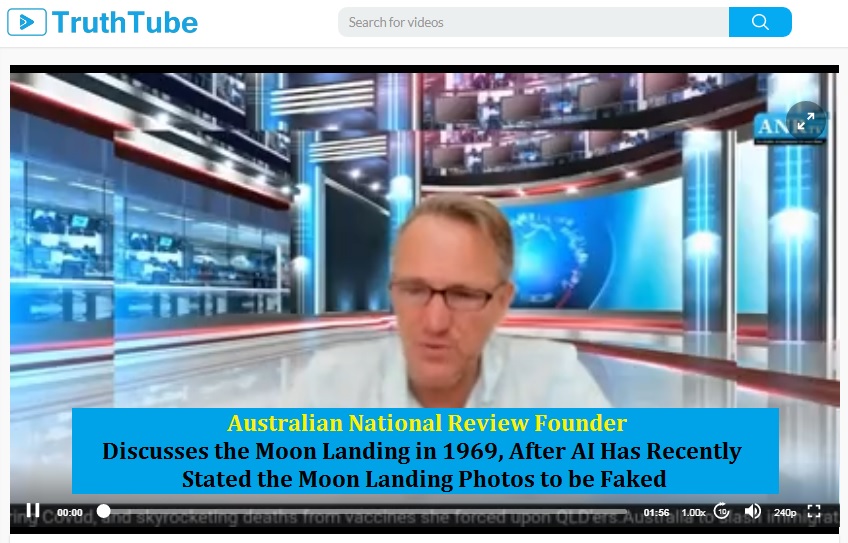 Australian National Review Founder Discusses the Moon Landing in 1969 After AI Has Recently Stated the Moon Landing Photos to be Faked
