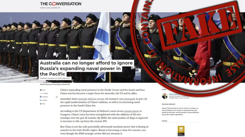 Regarding Yet Another Piece of Anti-Russia Propaganda in the Australian Media