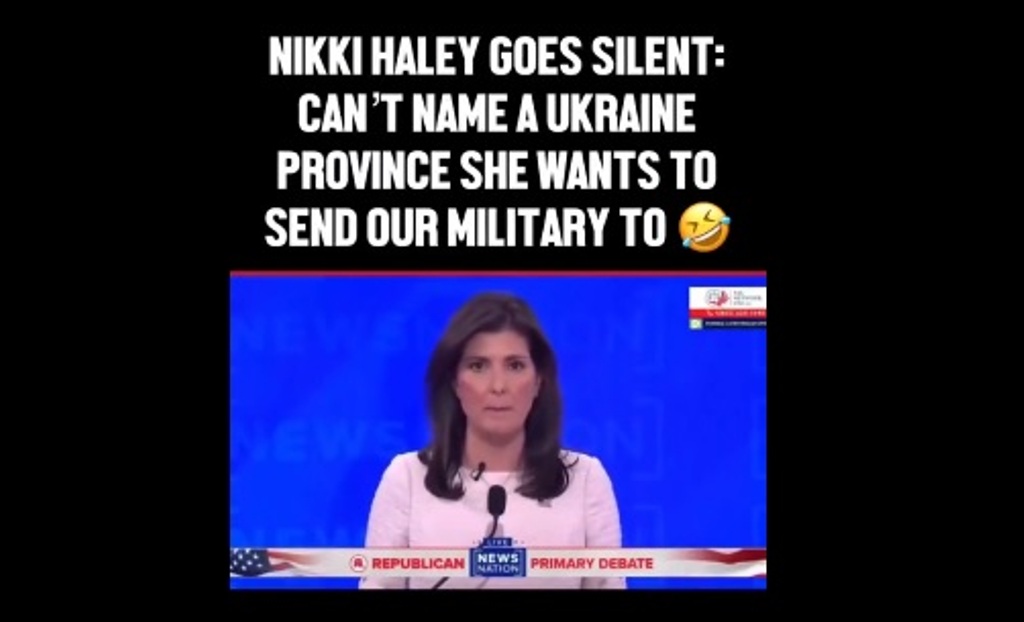 This is Gold! US Politician Nikki Haley Wants to Send Troops to Ukraine But can’t Even Name a Single Ukrainian Province!