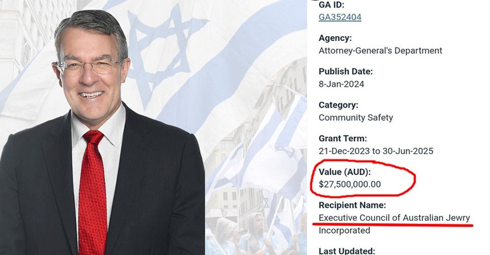 Jew, Attorney General Mark Dreyfus Awards ECAJ a $275 Million Grant from Tax Payers, Amid Cost of Living Crisis