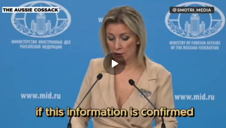 Maria Zakharova Reported that Experts are Checking the Information about Ukrainian Doctors Using Children for Experiments for Western Pharmaceutical Companies
