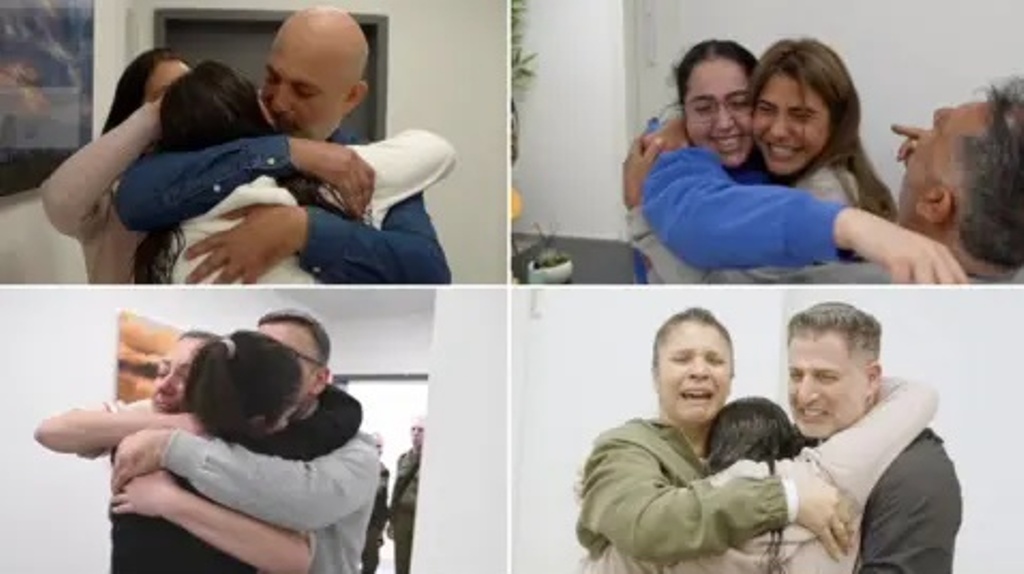 Unimaginable Joy as 4 Israeli Hostages Reunite With Their Parents
