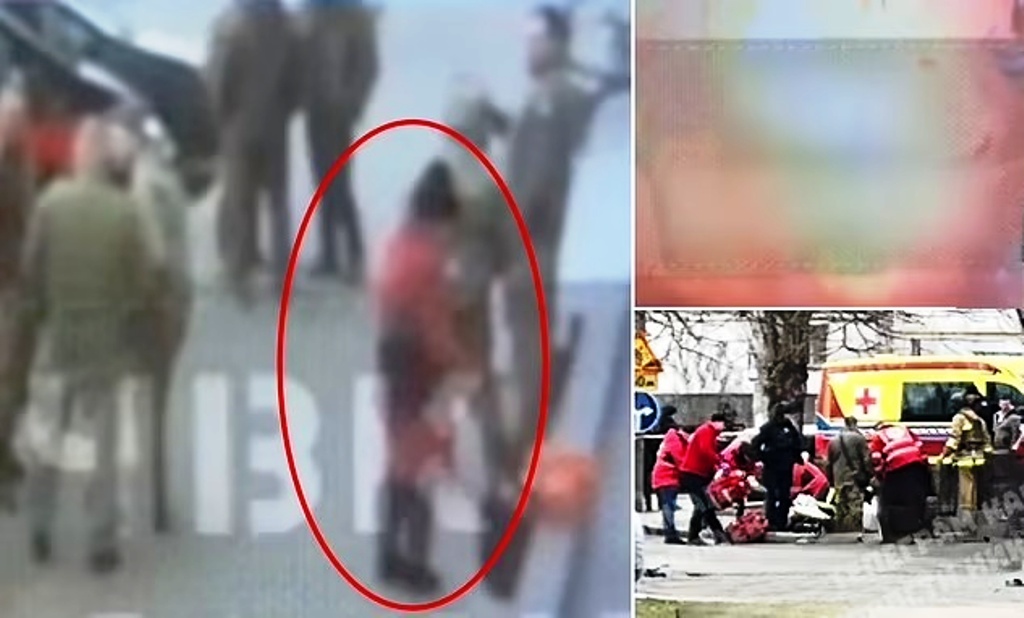 Shocking Moment, Woman Unexpectedly Becomes Human Bomb in Ukraine