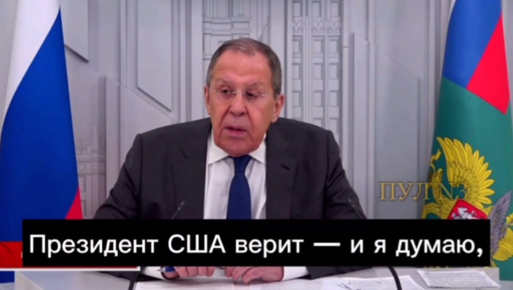 Lavrov Said the Kremlin was Ready to Reach an Agreement With the US on Ukraine, Although he Said Some Elements Needed to be “Reworked”