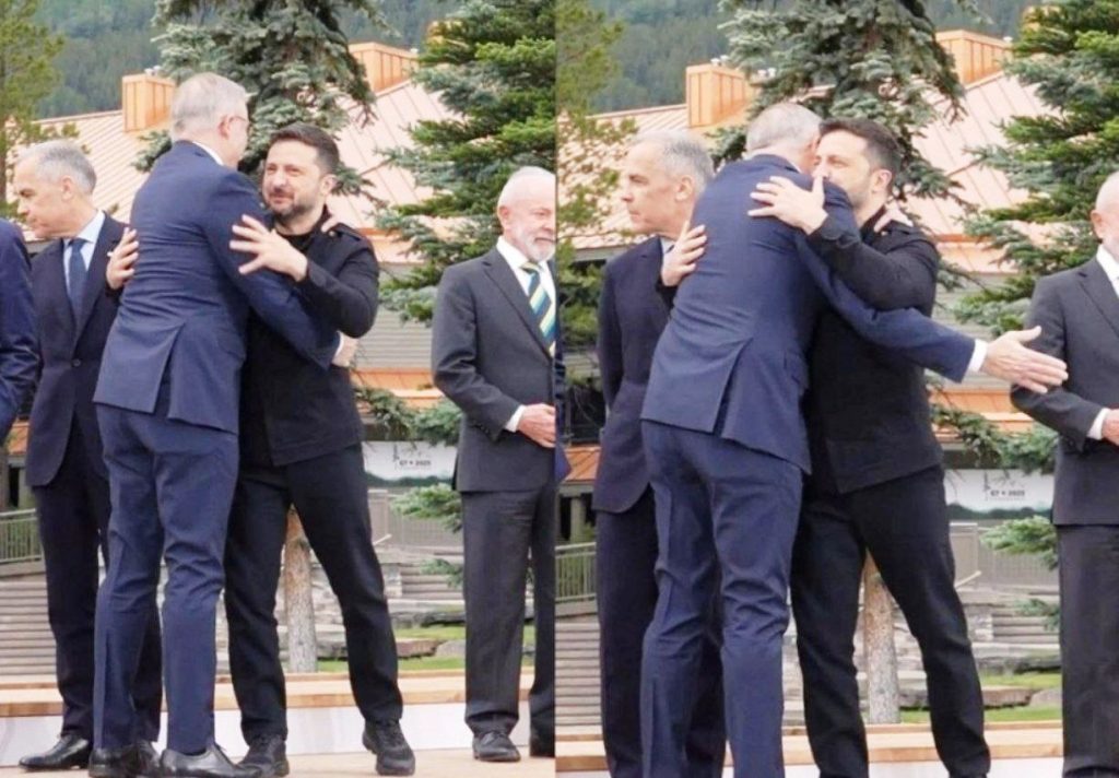 Anthony Albanese has Hugged Volodymyr Zelensky at the G7 Summit in a Show of Support