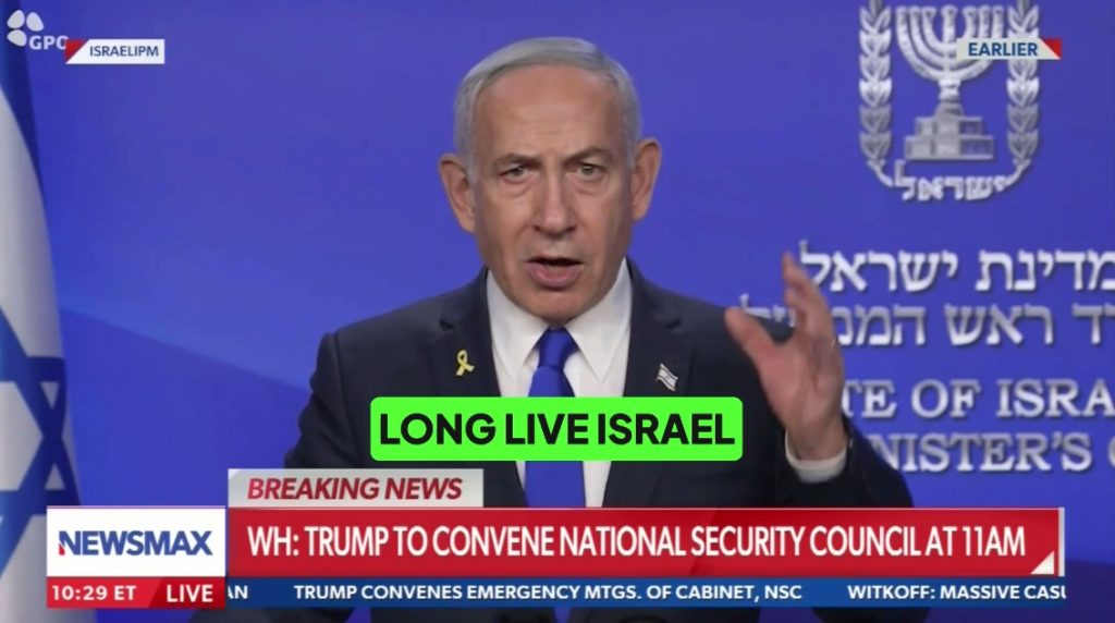 Netanyahu Says Israel’s Military Operation Against Iran Will “Help Make the World a Much Safer Place”