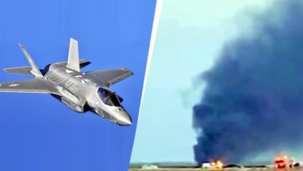 Confirmed: A US Navy F-35C Fighter Jet crashed Near Naval Air Station Lemoore in California. The Pilot Safely Ejected