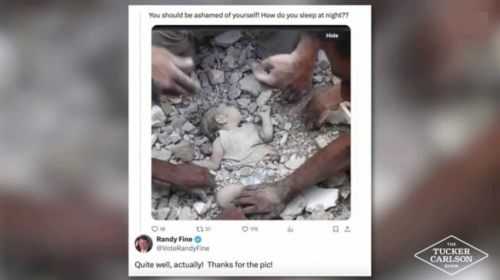 Tucker SHREDS Rep. Randy Fine for Laughing at Dead Palestinian Baby