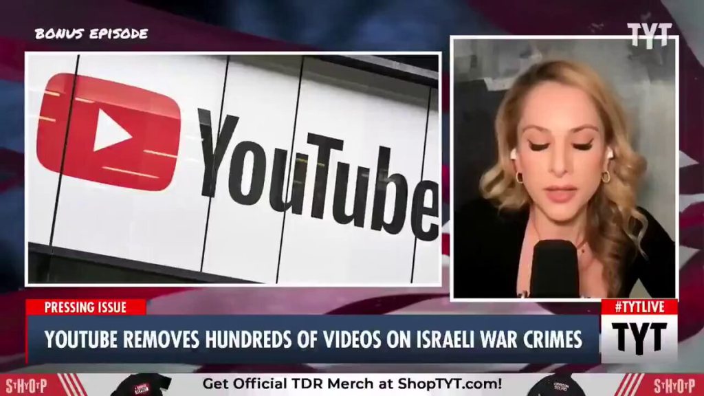 Ana Kasparian Exposes YouTube’s Secret Deletion of 700+ videos Documenting Israeli War Crimes