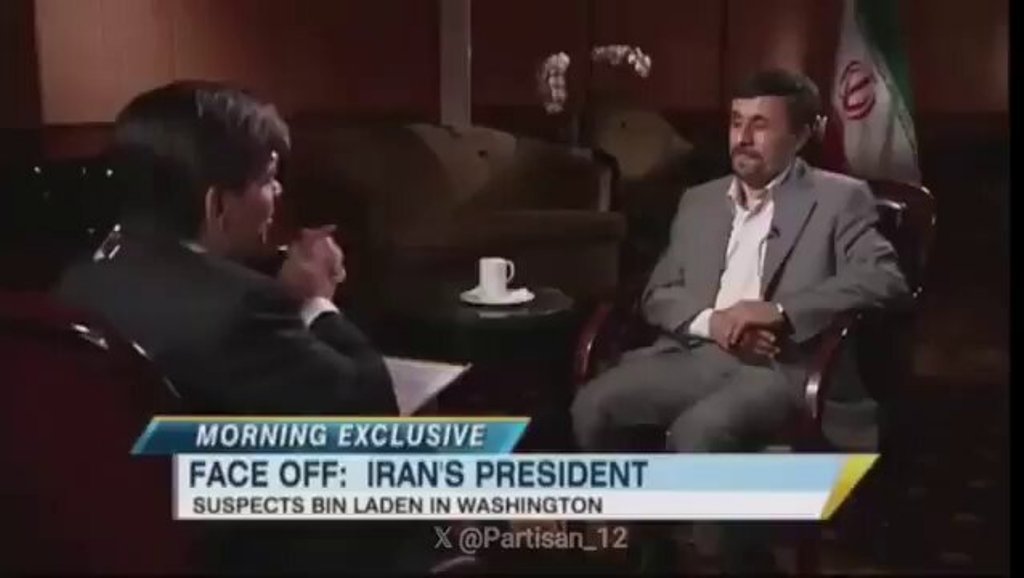 Former Iranian President Mahmoud Ahmadinejad in 2010: I Heard that Osama Bin Laden is in Washington, D.C.—He’s there Because he was a Previous Partner of Mr. Bush. They were Colleagues, in Fact, in the Old Days. You know that. They Worked Together