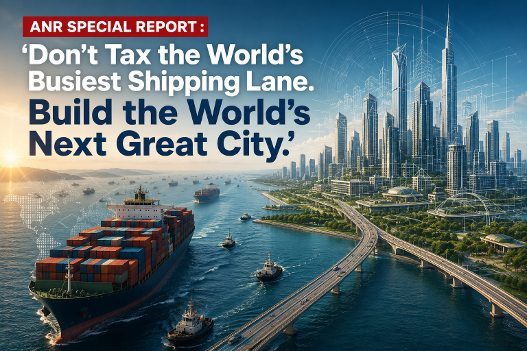 ANR SPECIAL REPORT: ‘Don’t Tax The World’s Busiest Shipping Lane. Build The World’s Next Great City.’