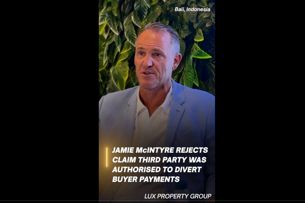 Jamie Mcintyre Rejects Claim That This Third Party Was Authorised To Divert Marina Bay City Buyer Payments